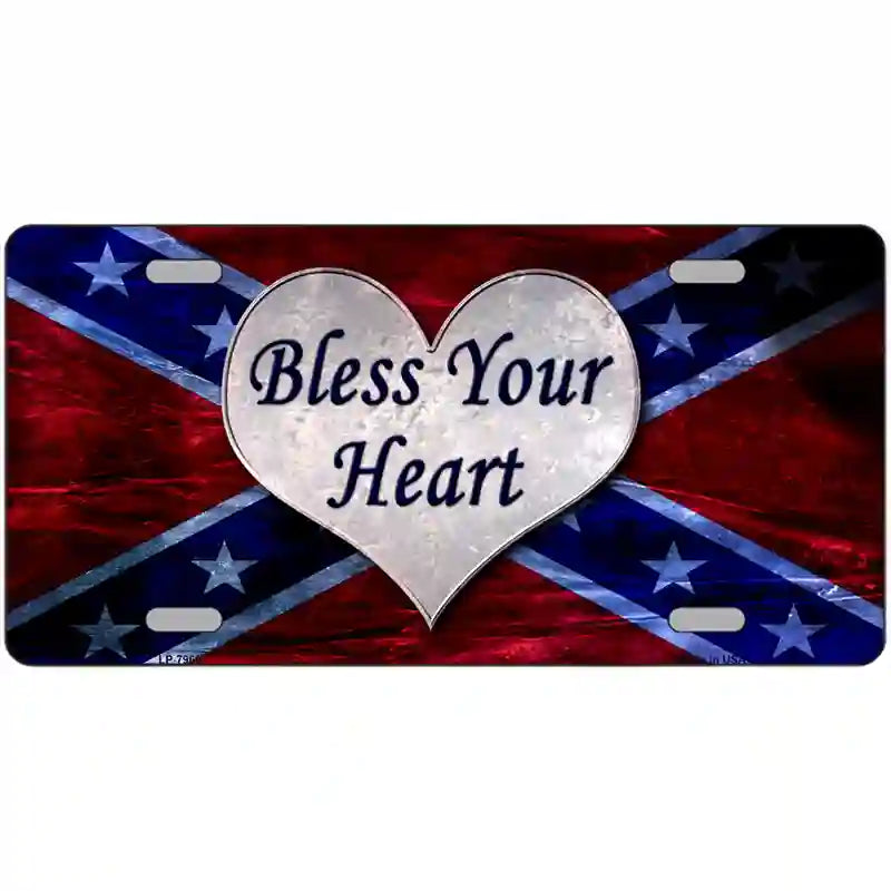 Bless Your Heart Novelty Metal License Plate 24" x 12" (LLP)