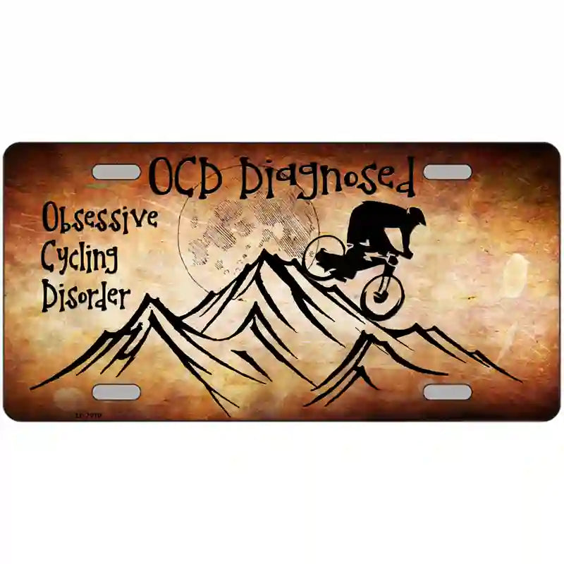 OCD Diagnosed Metal Novelty License Plate 24" x 12" (LLP)