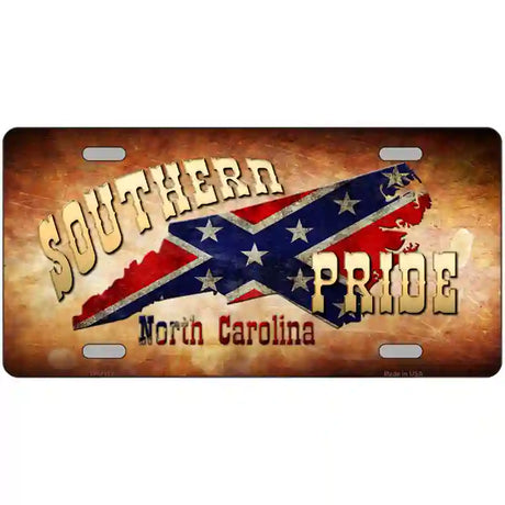 Southern Pride North Carolina Novelty Metal License Plate 24" x 12" (LLP)