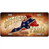 Southern Pride Virginia Novelty Metal License Plate 24" x 12" (LLP)