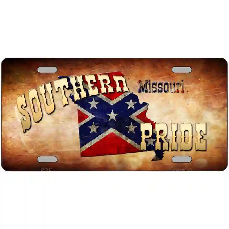 Southern Pride Missouri Novelty Metal License Plate 24" x 12" (LLP)