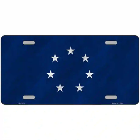 First Confederate Flag 7 Stars Novelty Metal License Plate 24" x 12" (LLP)