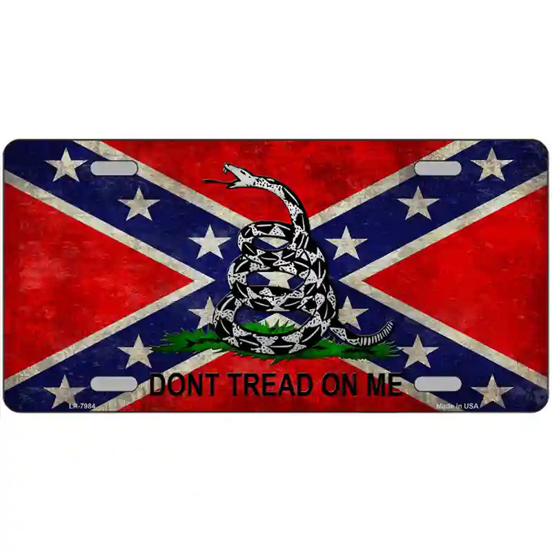 Confederate Dont Tread Novelty Metal License Plate 24" x 12" (LLP)