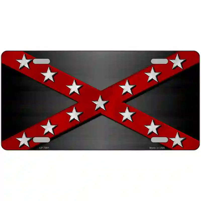 Confederate Stripes Red Novelty Metal License Plate 24" x 12" (LLP)