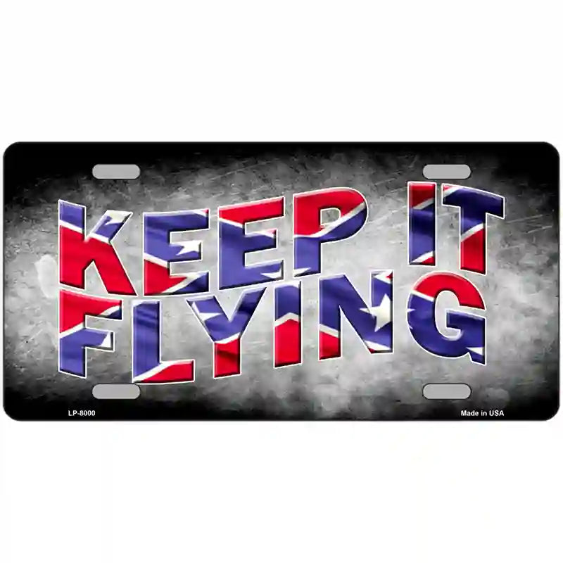 Keep It Flying Novelty Metal License Plate 24" x 12" (LLP)