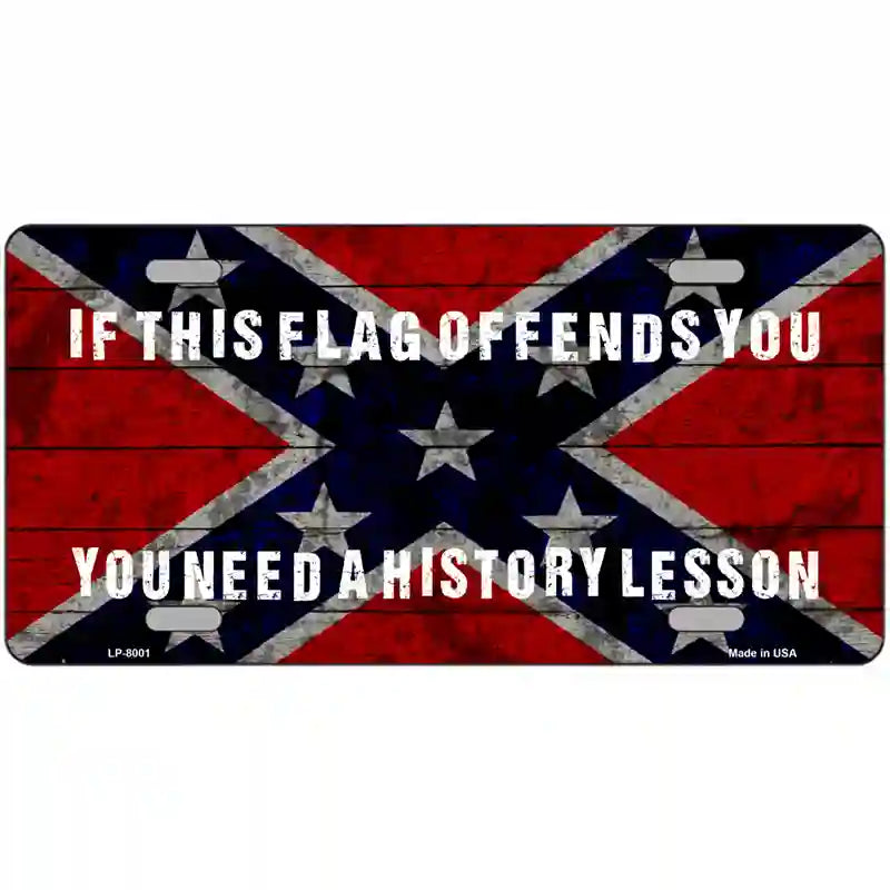 History Lesson Novelty Metal License Plate 24" x 12" (LLP)