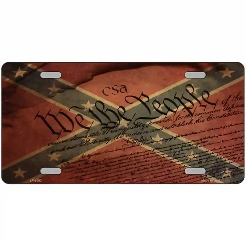 We The People Confederate Novelty License Plate 24" x 12" (LLP)