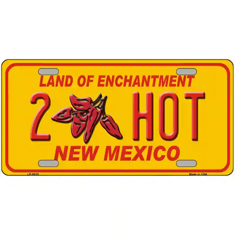 New Mexico 2 Hot Novelty Metal License Plate 24" x 12" (LLP)