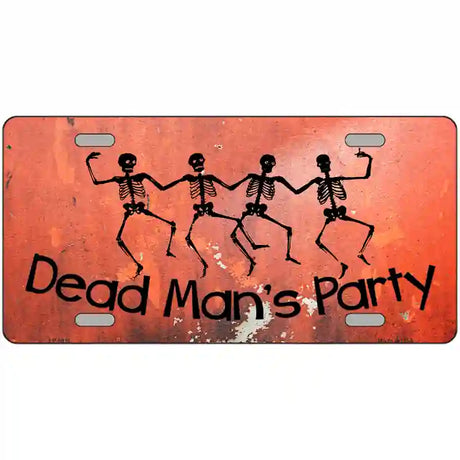 Dead Mans Party Novelty Metal License Plate 24" x 12" (LLP)