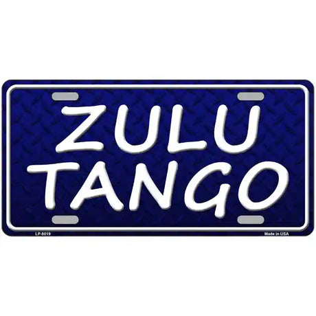 Zulu Tango Novelty Metal License Plate 24" x 12" (LLP)