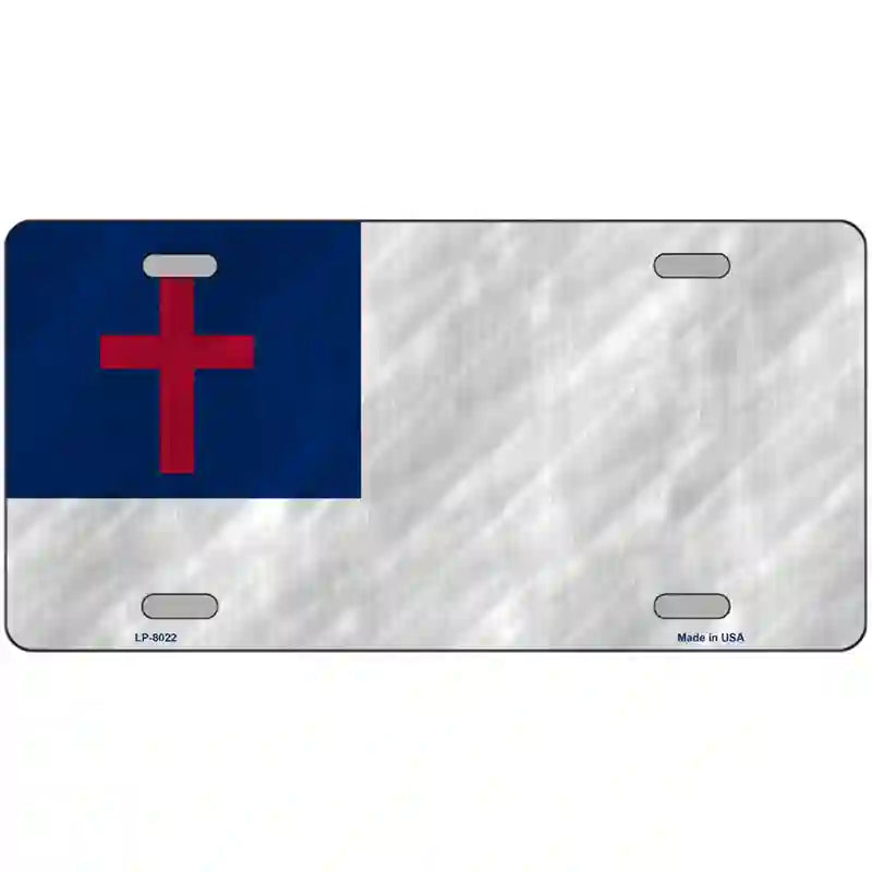 Christian Flag Novelty Metal License Plate 24" x 12" (LLP)