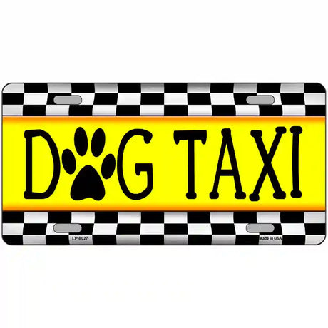 Dog Taxi Novelty Metal License Plate 24" x 12" (LLP)