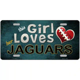 This Girl Loves Her Jaguars Novelty Metal License Plate 24" x 12" (LLP)