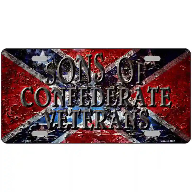 Sons Of Confederate Veterans Novelty Metal License Plate 24" x 12" (LLP)