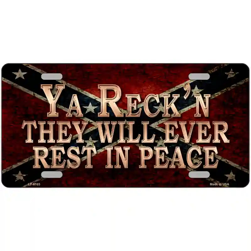 Rest In Peace Novelty Metal License Plate 24" x 12" (LLP)