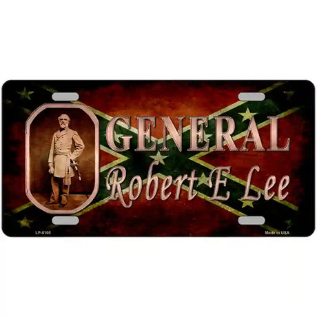 General Robert E Lee Novelty Metal License Plate 24" x 12" (LLP)