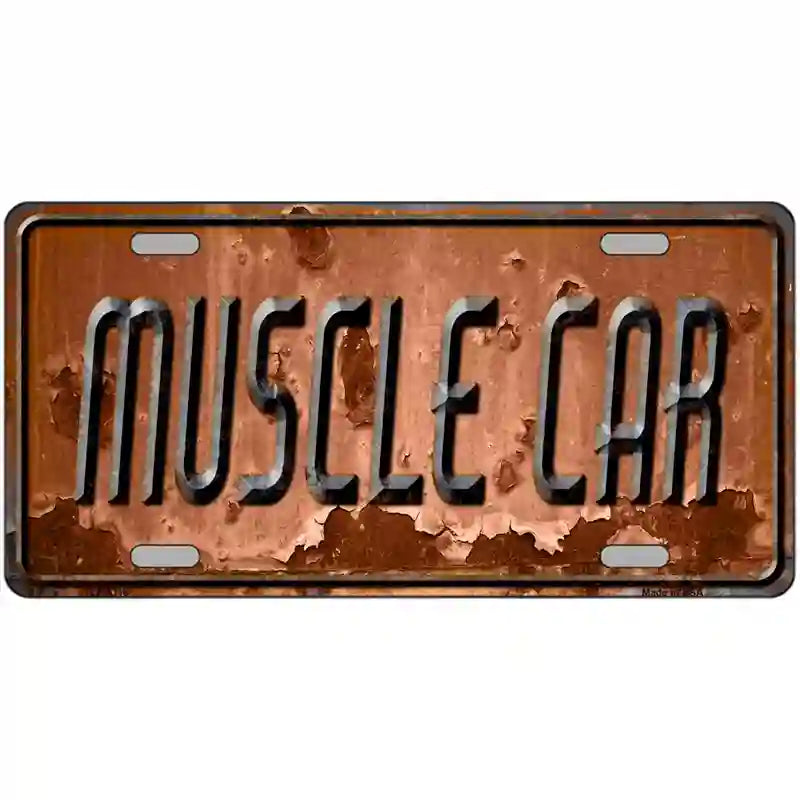 Muscle Car Novelty Metal License Plate 24" x 12" (LLP)