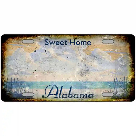 Alabama State Rusty Novelty Metal License Plate 24" x 12" (LLP)