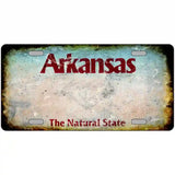 Arkansas State Rusty Novelty Metal License Plate 24" x 12" (LLP)