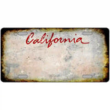 California State Rusty Novelty Metal License Plate 24" x 12" (LLP)