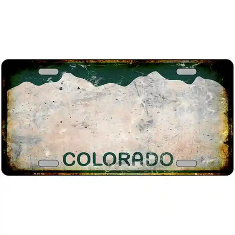 Colorado State Rusty Novelty Metal License Plate 24" x 12" (LLP)