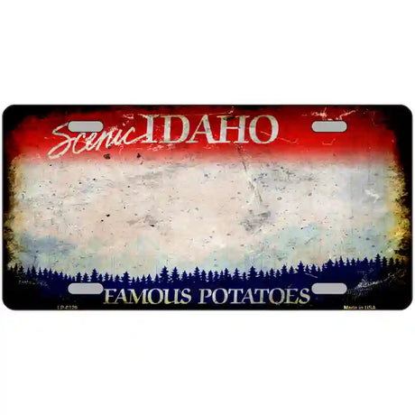 Idaho State Rusty Novelty Metal License Plate 24" x 12" (LLP)