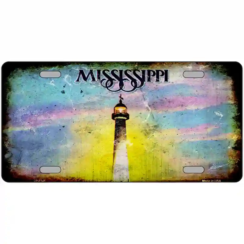 Mississippi State Rusty Novelty Metal License Plate 24" x 12" (LLP)