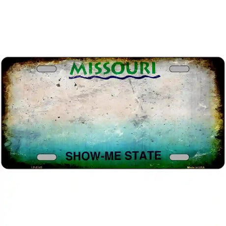 Missouri State Rusty Novelty Metal License Plate 24" x 12" (LLP)