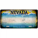 Nevada State Rusty Novelty Metal License Plate 24" x 12" (LLP)