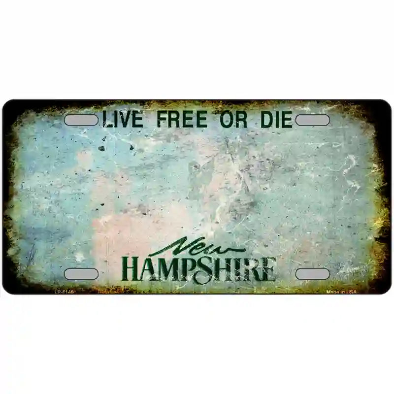 New Hampshire State Rusty Novelty Metal License Plate 24" x 12" (LLP)