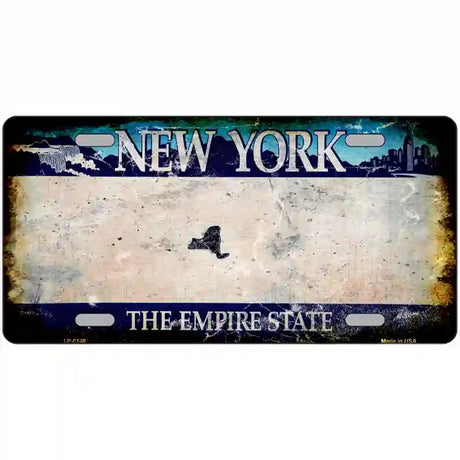 New York State Rusty Novelty Metal License Plate 24" x 12" (LLP)