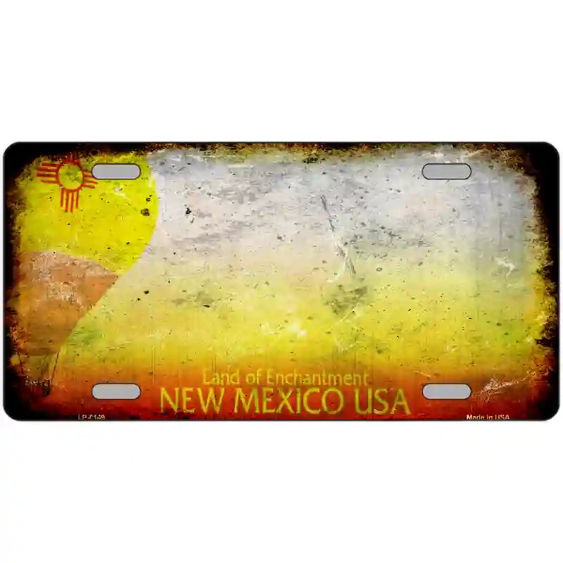 New Mexico State Rusty Novelty Metal License Plate 24" x 12" (LLP)