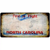 North Carolina State Rusty Novelty Metal License Plate 24" x 12" (LLP)