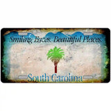 South Carolina State Rusty Novelty Metal License Plate 24" x 12" (LLP)