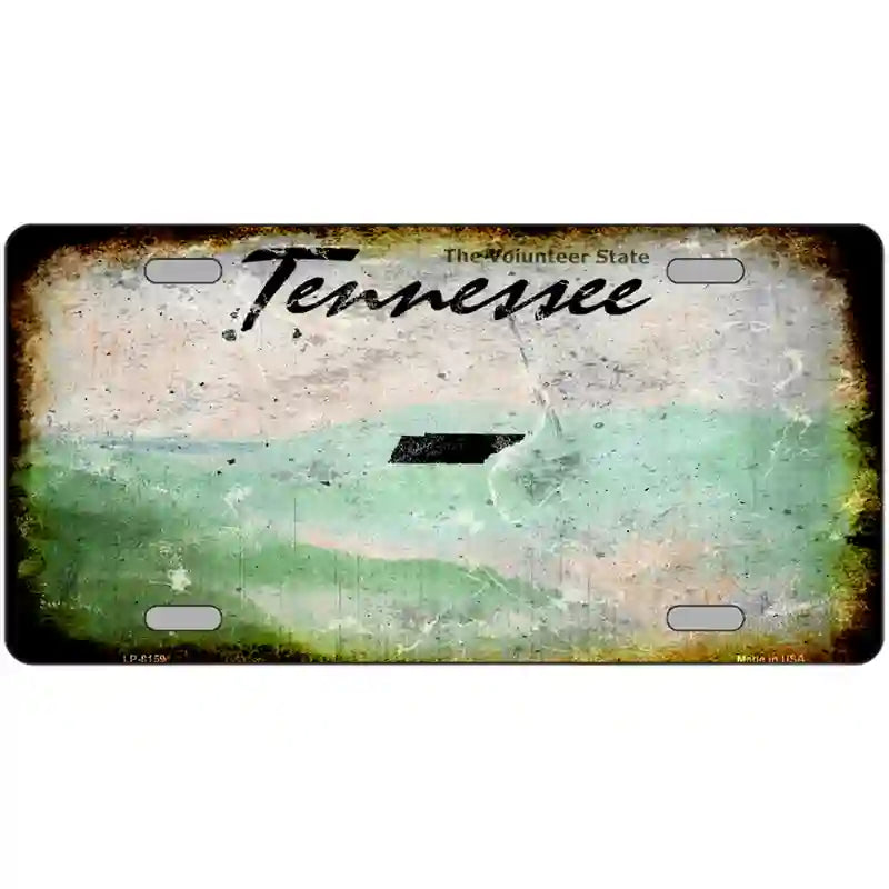 Tennessee State Rusty Novelty Metal License Plate 24" x 12" (LLP)