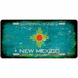 New Mexico Centennial Rusty Novelty Metal License Plate 24" x 12" (LLP) / Yes