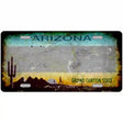 Arizona Gray Rusty Novelty Metal License Plate 24" x 12" (LLP) / Yes