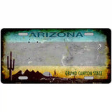 Arizona Gray Rusty Novelty Metal License Plate 24" x 12" (LLP) / Yes