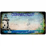 Connecticut Rusty Novelty Metal License Plate 24" x 12" (LLP) / Yes