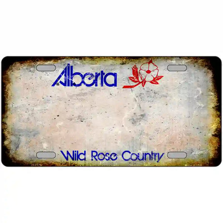 Alberta State Rusty Novelty Metal License Plate 24" x 12" (LLP)