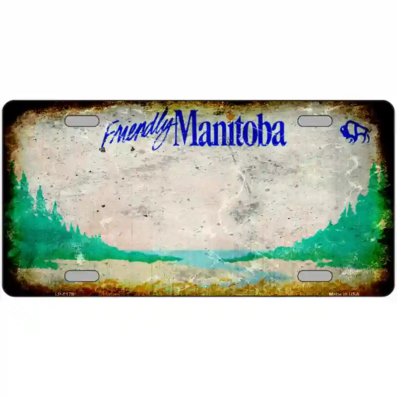 Manitoba Rusty Blank Novelty Metal License Plate 24" x 12" (LLP)