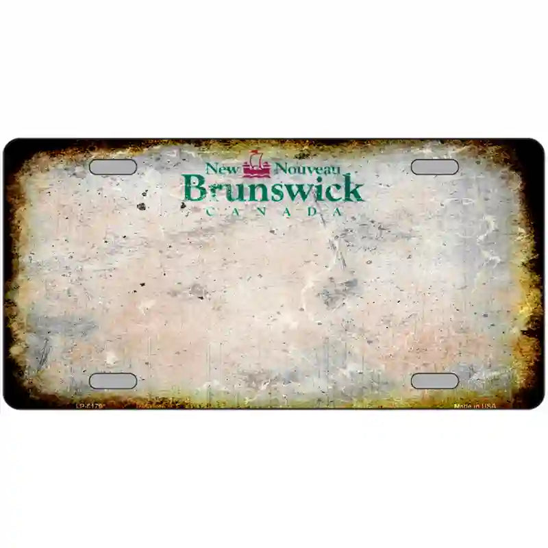 New Brunswick Rusty Novelty Metal License Plate 24" x 12" (LLP)