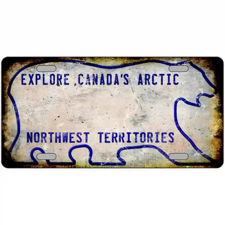 Northwest Territories Rusty Novelty Metal License Plate 24" x 12" (LLP) / Yes