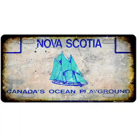 Nova Scotia Rusty Novelty Metal License Plate 24" x 12" (LLP) / Yes