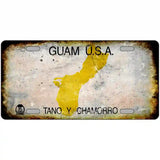 Guam Rusty Novelty Metal License Plate 24" x 12" (LLP)