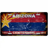 Arizona Centennial State Rusty Novelty Metal License Plate 24" x 12" (LLP)