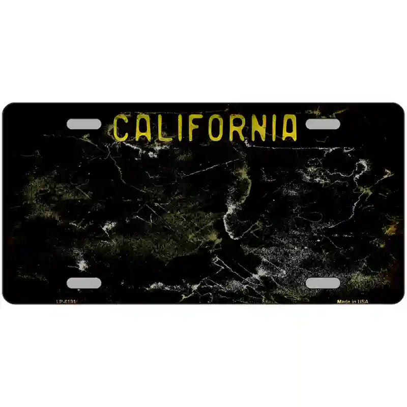 California Black State Rusty Novelty Metal License Plate 24" x 12" (LLP)