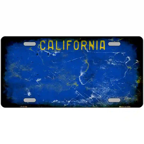 California Blue State Rusty Novelty Metal License Plate 24" x 12" (LLP)