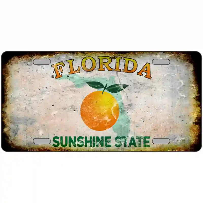 Florida Rusty Novelty Metal License Plate 24" x 12" (LLP) / Yes