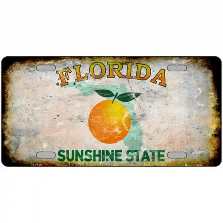 Florida Rusty Novelty Metal License Plate 24" x 12" (LLP) / Yes